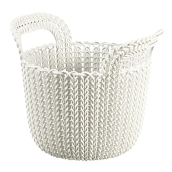 knit ニット ラウンドバスケット 3L ホワイト CV-005