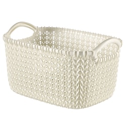 knit ニット スクエアバスケット 3L ホワイト CV-007