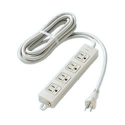 WCH2334H [マグネット付 OAタップ 接地15A形 4コ口 3mコード付 グレー 1個]