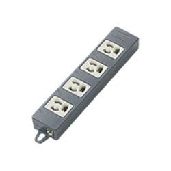 WCH2404B [マグネット付 OAタップ 接地15A抜け止め形 4コ口 コードなし ブラック 1個]