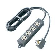 WCH2634B [マグネット付 OAタップ 接地引掛形 4コ口 3mコード付 ブラック 1個]