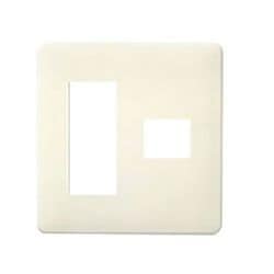 WN6274WK [フルカラー 腰高ワンタッチモダンプレート4コ用 3コ＋1コ用 ミルキーホワイト 1個]