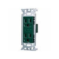 WN1512GK [埋込接地ダブルコンセント 緑 1個]
