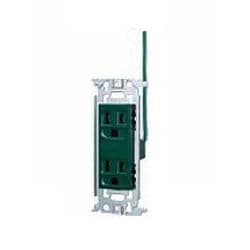 WN1518G [埋込アース付ダブルコンセント 緑 1個]