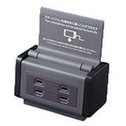 WK1602HK [カバー付露出コンセント スタンド機能付 扉付ダブルコンセント グレー 1個]