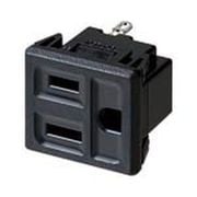 WCF1041B [機器用15A125Vはめ込み接地コンセント ブラック 1個]