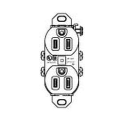 WCF62115B [輸出機器用接地2P15A125V埋込ダブルコンセント ブラック 1個]