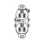 WCF62115B [輸出機器用接地2P15A125V埋込ダブルコンセント ブラック 1個]