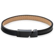レザーアクセサリー メンズブレスレット 35100004 ブラック