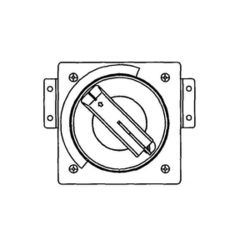 盤用ブレーカオプション外部操作ハンドルF型 ブレーカマウント式 1個 BB60201K