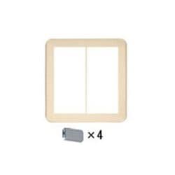 WTC7322F [コスモシリーズワイド21 ラウンド用簡易耐火用スイッチプレート シングルスイッチ＋シングルスイッチ用 ベージュ 1個]