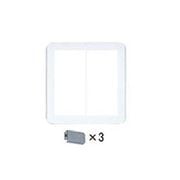 WTC7323W [コスモシリーズワイド21 ラウンド用簡易耐火用スイッチプレート シングルスイッチ＋ダブルスイッチ用 ホワイト 1個]