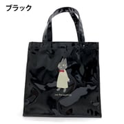 nekoningen （ネコニンゲン） エナメル縦型手提げ ブラック 約24×24×13 cm 5M93-01