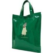 5M94-01 [neko ningen （ネコニンゲン） 防水 エナメルトートバッグ グリーン 約 33×27×10 cm]