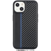 AC-P22-EGP BL [iPhone14用 カーボン調 耐衝撃背面ケース ブルー（BL）ライン]