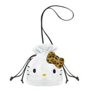 KTH-KS-BR サンリオキャラクターズ 巾着ショルダー ハローキティ ヒョウ柄シリーズ ブラウン [キャラクターグッズ]