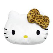 KTH-FC-BR サンリオキャラクターズ フェイスクッション ハローキティ ヒョウ柄シリーズ ブラウン [キャラクターグッズ]