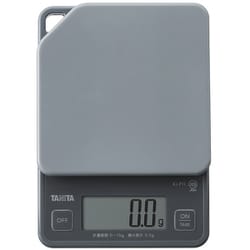 デジタルクッキングスケール 0.5g単位 表示文字高：20mm 最大計量：1kg ダークグレー KJ-P11-DG
