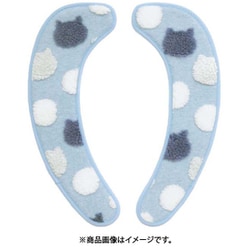 ふわりんこ 貼るタイプ 便座シート ネコ ブルー ふんわりやわらかな肌触り 洗える 抗菌・防臭・消臭加工