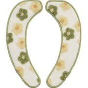 ふわりんこ 貼るタイプ 便座シート フラワーグリーン ふんわりやわらかな肌触り 洗える 抗菌・防臭・消臭加工