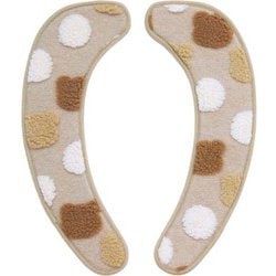 ふわりんこ 貼るタイプ 便座シート クマ ベージュ ふんわりやわらかな肌触り 洗える 抗菌・防臭・消臭加工