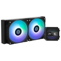 LGA1700/Socket AM5・AM4対応 240mmサイズラジエーター搭載 ARGB対応 簡易水冷 CPUクーラー ブラック ALPHA2 A24 Black