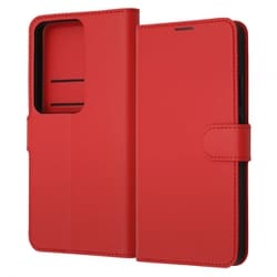 RT-OPR11AELC1/R [OPPO Reno11 A Like standard 耐衝撃 手帳型レザーケース シンプル マグネット/レッド]