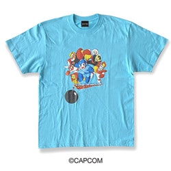ロックマン Tシャツ ブルー XLサイズ [キャラクターグッズ]