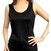 リライブ インナーシャツ ノースリーブ レディース Uネック ブラック Lサイズ INU-003-BLK-L