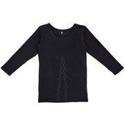 リライブ あったかインナー 9分袖 レディース 丸ネック ブラック Lサイズ INU-006-BLK-L