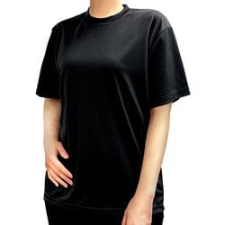 リライブシャツ 半袖 男女兼用 プリントタイプ 丸ネック ポリエステル ブラック Mサイズ TPC-001-BLK-M