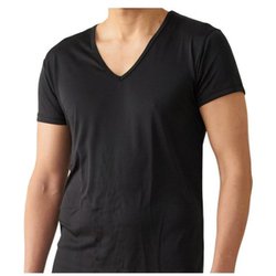 リライブシャツβ インナー 半袖 メンズ Vネック 鉱石2倍 ブラック Mサイズ TPC-009-BLK-M