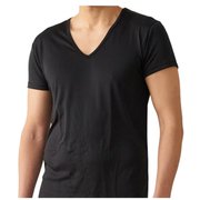 リライブシャツβ インナー 半袖 メンズ Vネック 鉱石2倍 ブラック 3Lサイズ TPC-009-BLK-3L