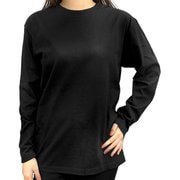 リライブシャツ 長袖 男女兼用 プリントタイプ 丸ネック 綿 ブラック Lサイズ TPC-102-BLK-L