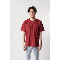 リライブシャツ　バーガンディ Vネック Tシャツ Mサイズ ポリエステル男女兼用 男女兼用＞ リライブシャツ［Vネック］｜着る医療機器として使え