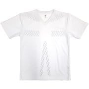 リライブシャツ 半袖 男女兼用 プリントタイプ Vネック ポリエステル ホワイト 3Lサイズ TPV-001-WHT-3L
