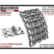 WR35070-02 1/35 T-54/55用 OMSH型 パターンB 可動履帯 [プラモデル用パーツ]
