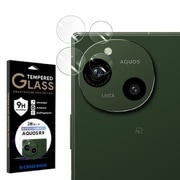 CRCG-AQR9 [2枚組 AQUOS R9 カメラレンズ 保護フィルム ガラスフィルム 日本製硝子 硬度9H 全面保護 レンズカバー カメラフィルム 透明 クリア]
