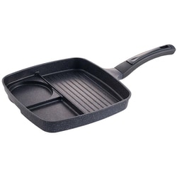 目玉焼きフライパン 仕切り 26cm IH ガス火 対応 ブラック 早わざ マルチパン 時短 簡単 ND-651
