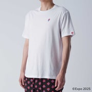 EXPO 2025 大阪・関西万博 メンズ インナーTシャツ 半袖 丸首 ミャクミャクワンポイント L シロ 8015-10