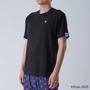 EXPO 2025 大阪・関西万博 メンズ インナーTシャツ 半袖 丸首 ミャクミャクワンポイント L クロ 8015-10