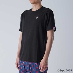 EXPO 2025 大阪・関西万博 メンズ インナーTシャツ 半袖 丸首 ミャクミャクワンポイント LL クロ 8015-10