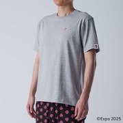 EXPO 2025 大阪・関西万博 メンズ インナーTシャツ 半袖 丸首 シンボルマークワンポイント M グレー 8015-11