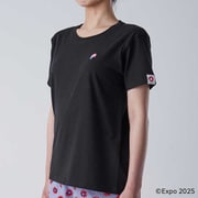 EXPO 2025 大阪・関西万博 レディース インナーTシャツ 半袖 丸首 ミャクミャクワンポイント LL クロ 8015-50