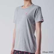 EXPO 2025 大阪・関西万博 レディース インナーTシャツ 半袖 丸首 シンボルマークワンポイント L グレー 8015-51