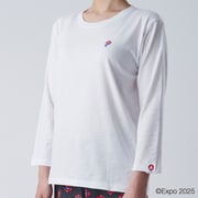 EXPO 2025 大阪・関西万博 レディース インナーTシャツ 長袖 丸首 ミャクミャクワンポイント LL シロ 8015-52