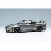 EM422A 1/43 日産 スカイライン GT-R NISMO BNR34 CRS Version ダークメタルグレー ロゴステッカー付 2011 [レジンキャストミニカー]