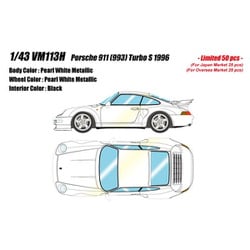 VM113H 1/43 ポルシェ 911 993 ターボ S 1996 パールホワイト [レジンキャストミニカー]