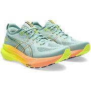 ゲルカヤノ31パリス GEL-KAYANO 31 PARIS 1012B745 750 LIGHT CELADON/SAFETY YELLOW 25cm [ランニングシューズ レディース]