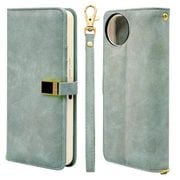 8014AW4BVILBL [AQUOS Wish4用 手帳型 viviana ミラー付き 鏡 おしゃれ レディース ハンドストラップ付き マグネット式 ライトブルー アクオス]